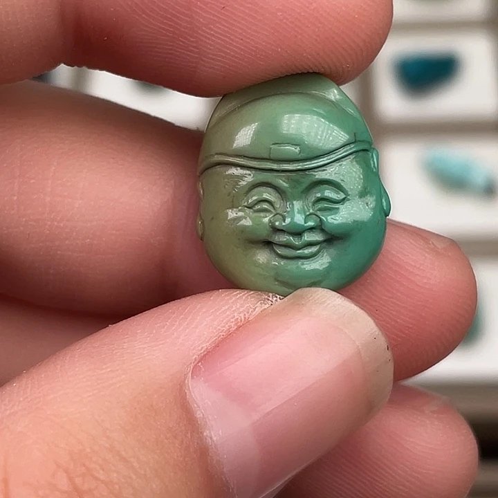 绿松石未镶嵌吊坠