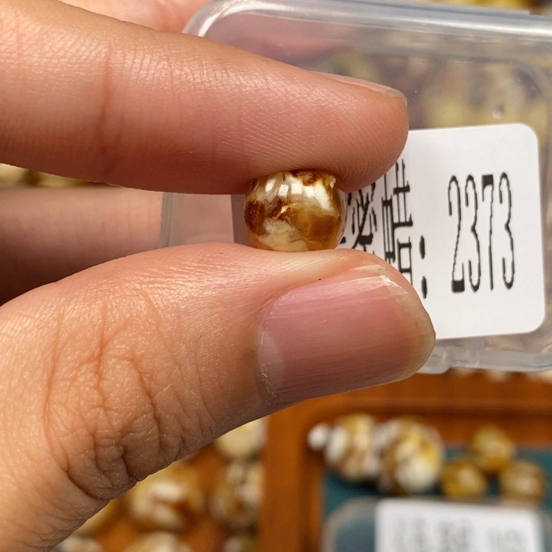 沁色蜜蜡未镶嵌2373