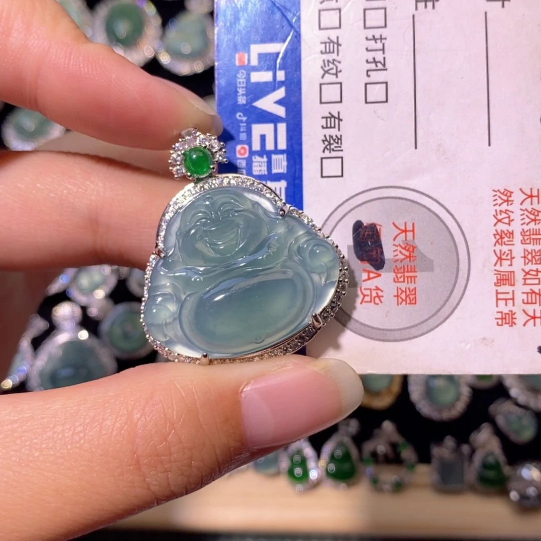 翡翠未镶嵌颈饰天然