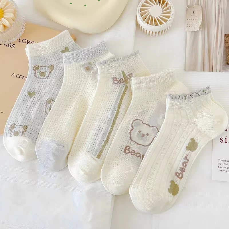 袜子女士短袜吸汗防臭低帮浅口夏季薄款透气船袜高颜值百搭短筒袜