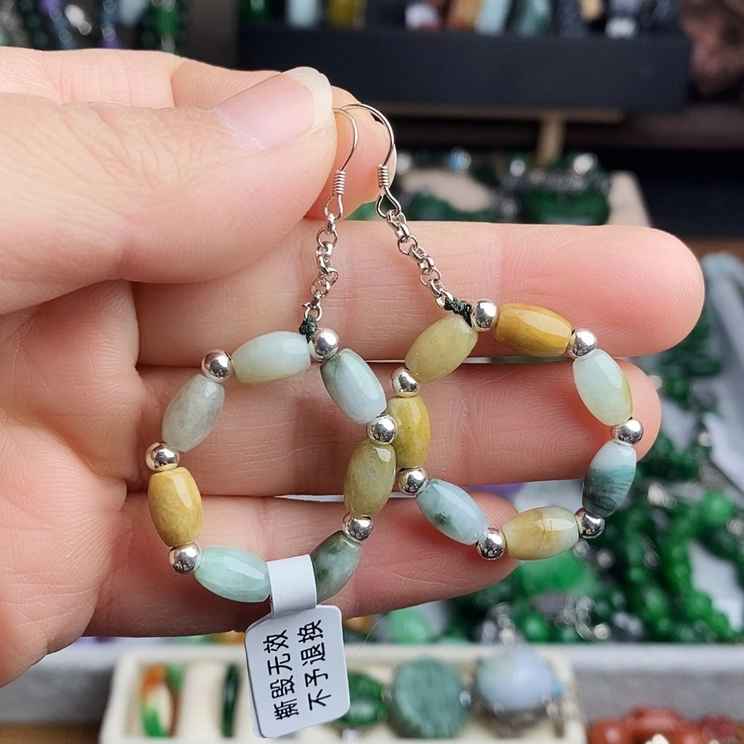 翡翠未镶嵌耳饰58