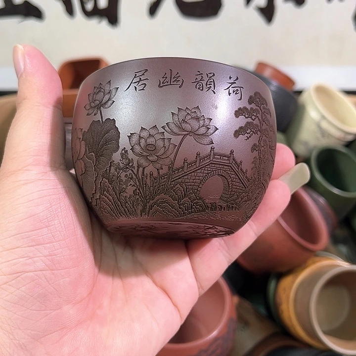 茶杯紫砂全手工紫砂主人杯