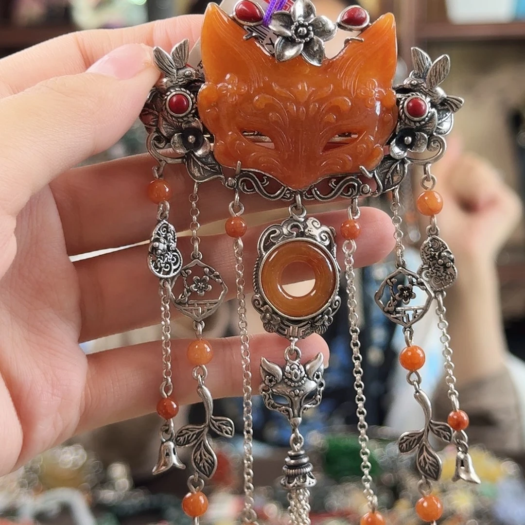 翡翠银S925镶嵌发饰