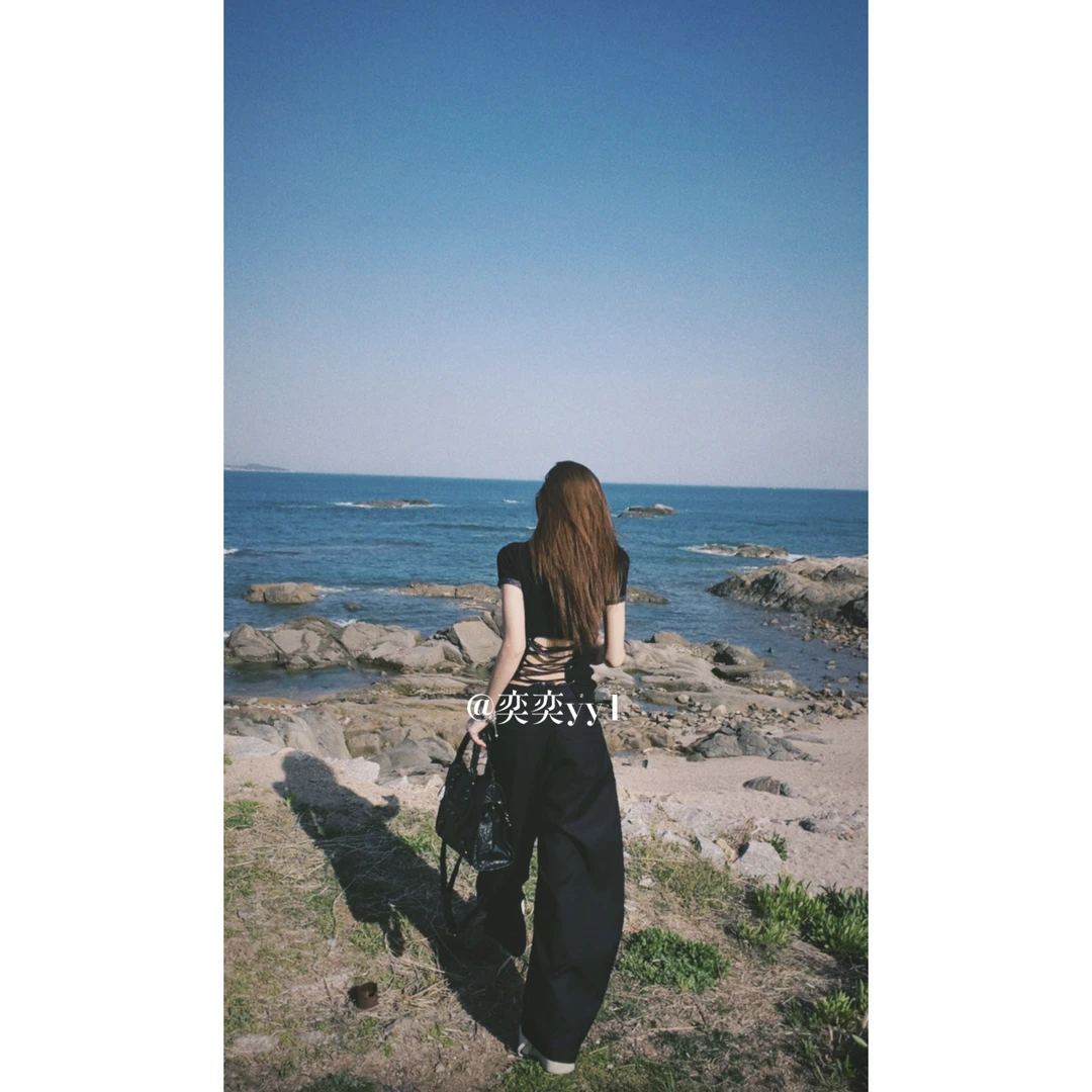 NORNLGGER 黑色弯刀裤女秋季新款显瘦显高休闲西装裤直筒阔腿裤