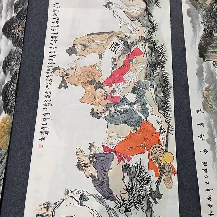 国画小六尺醉八仙一副