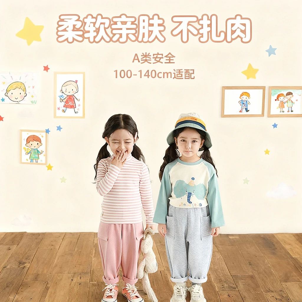 清 女童大口袋长裤2024秋季新款儿童韩版休闲裤裤子潮AQ0334