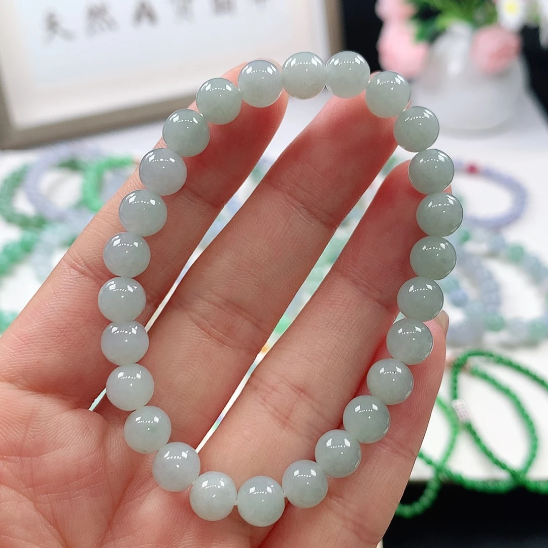 翡翠未镶嵌手链手链7mm