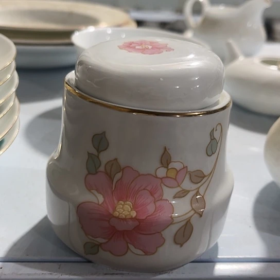 盘糖罐一个陶瓷陶瓷