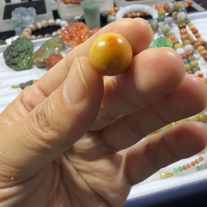 散珠翡翠黄翡单珠