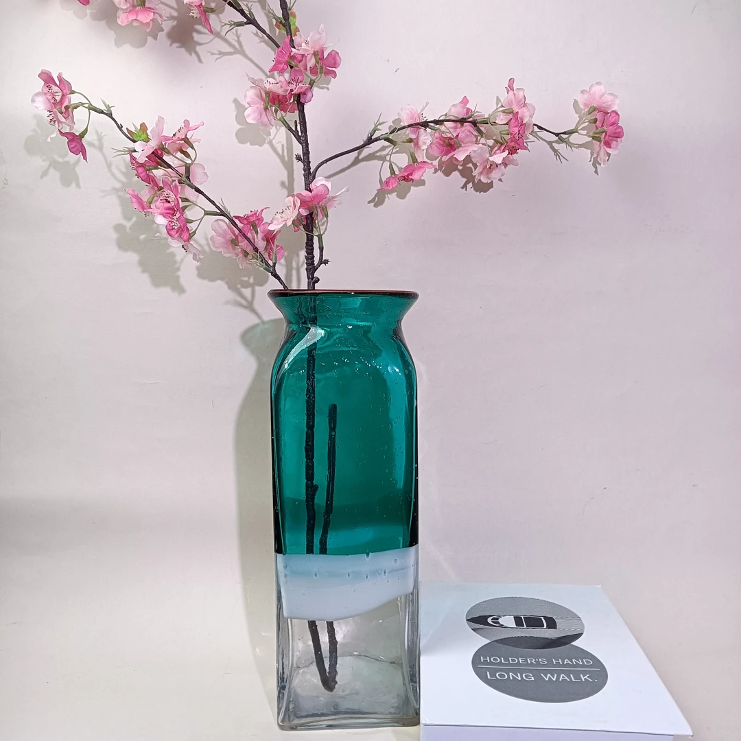 Q114 欧式轻奢不规则琉璃花瓶桌面简约花卉装饰品花器