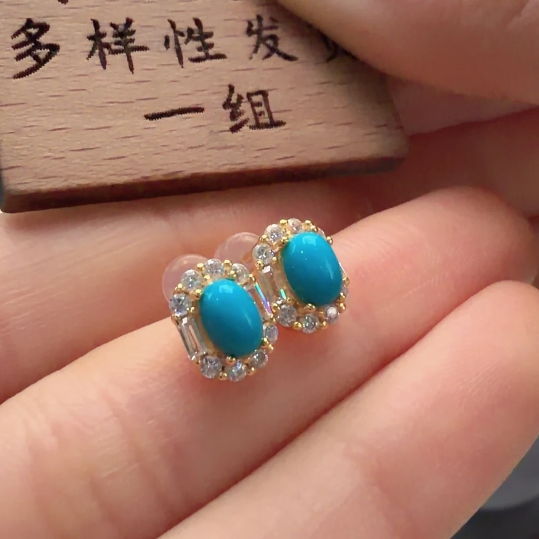 绿松石银S925镶嵌颈饰