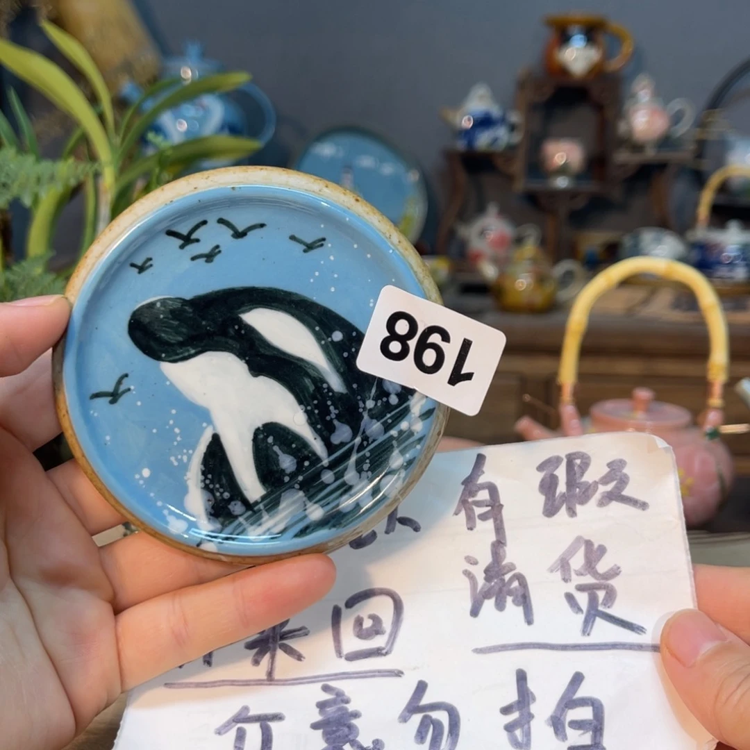 壶素浅淘瓷手工手绘