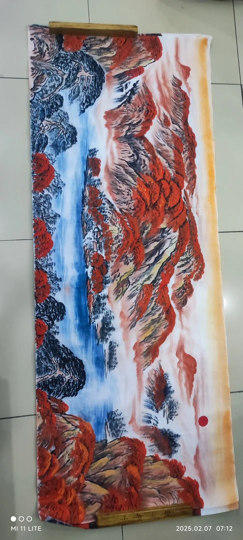 国画山水画客厅装饰画聚宝盆挂画