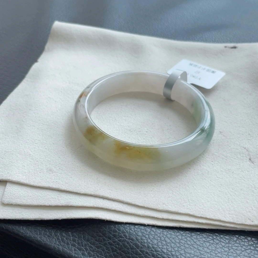 翡翠未镶嵌手镯纹裂57