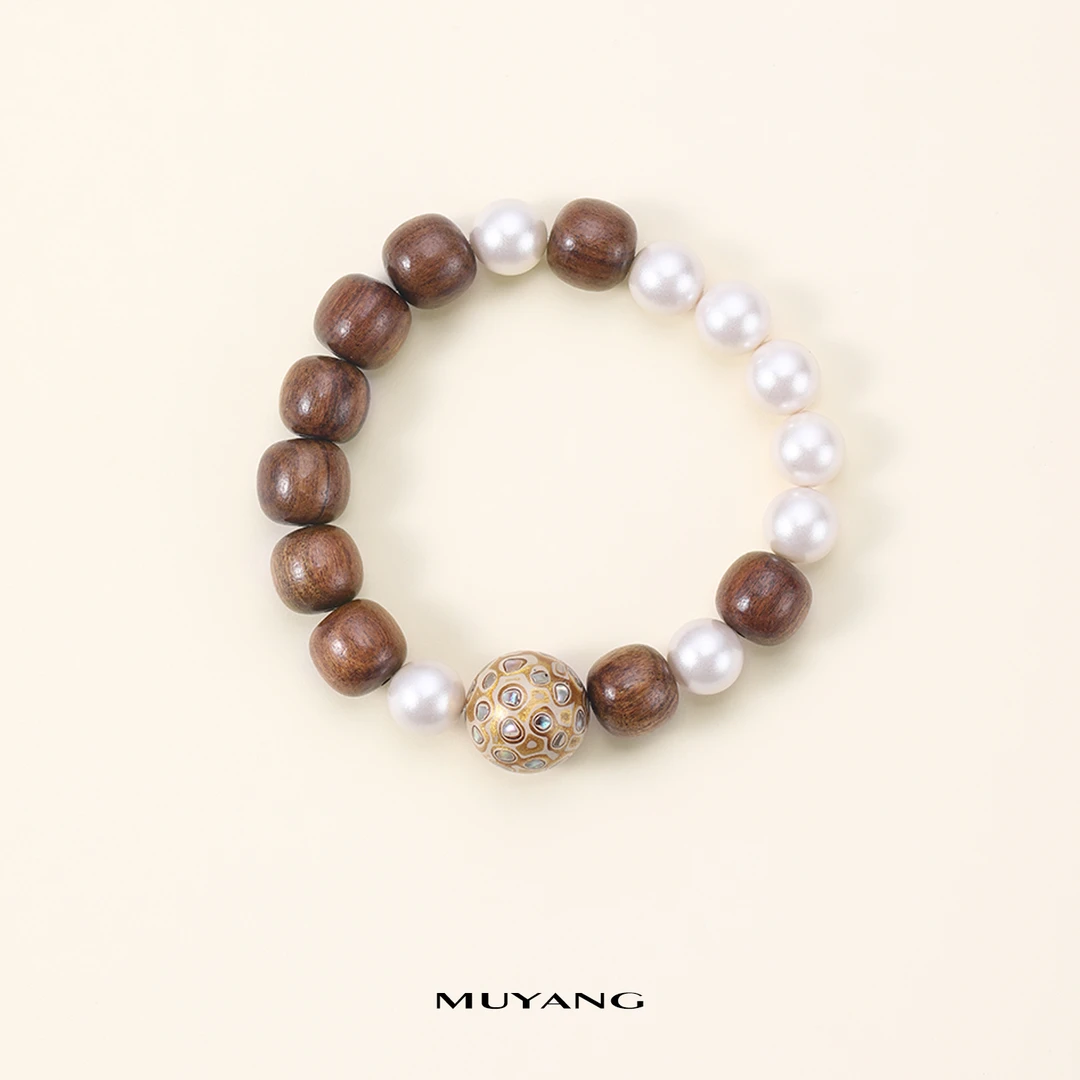 muyang/慕阳 非金属木质手链 气质时尚百搭复古简约单圈沐韵手链
