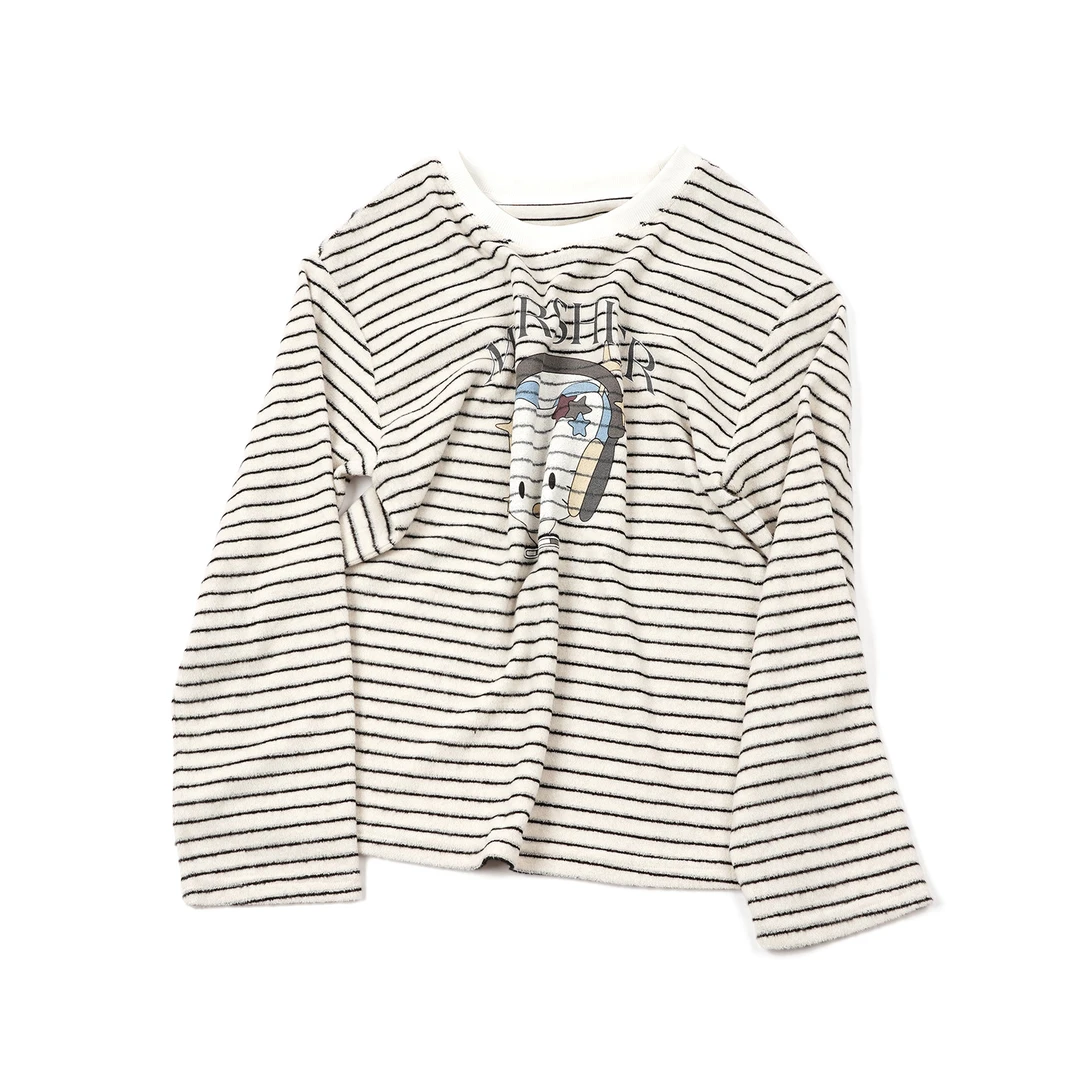 【条纹猫猫字母长袖】ZY5ZA0342