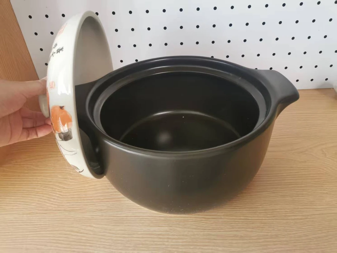 【瑕疵】4升柿子砂锅陶瓷砂锅干烧炖菜陶瓷煲微瑕明火使用