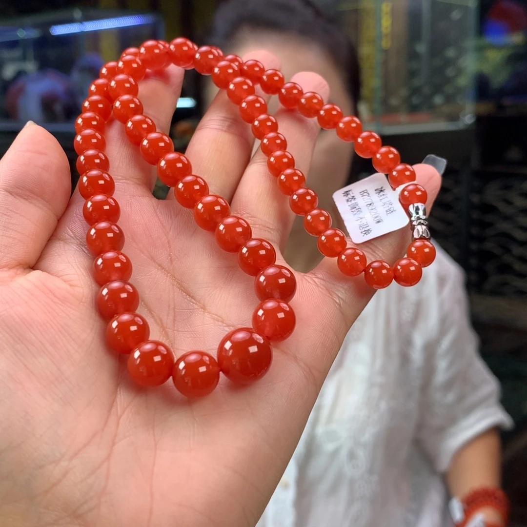 未镶嵌南红玛瑙南红玛瑙冰红妈妈链