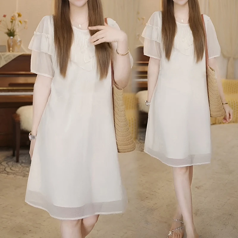 时尚大码连衣裙2026新款女夏季轻奢高级感气质高端显瘦小个子裙子