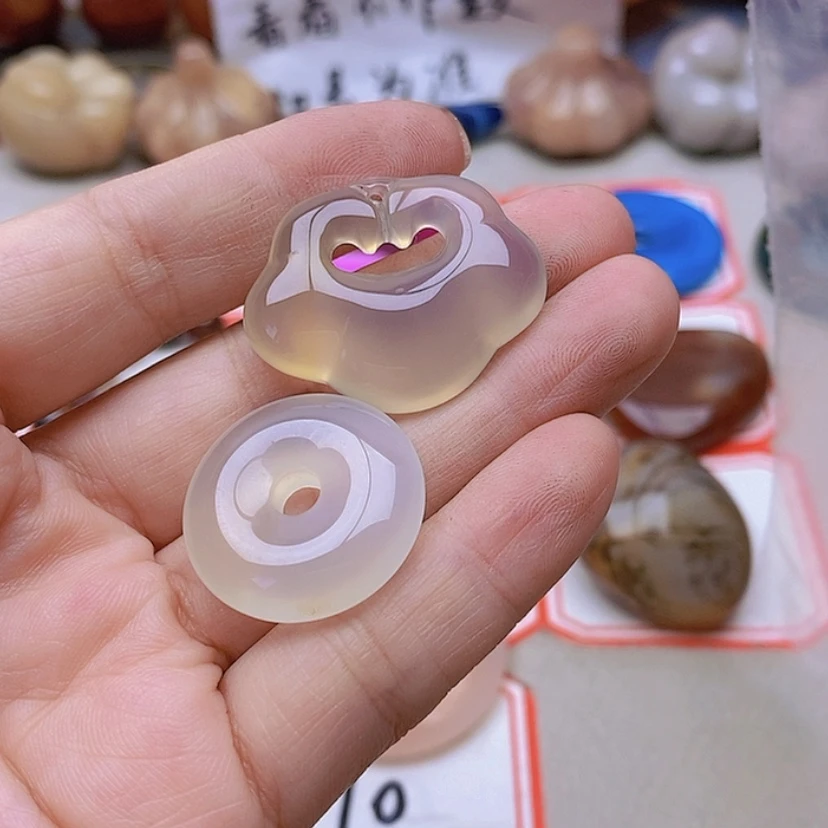 【闪购商品】未镶嵌玛瑙/玉髓珠宝半成品芹*