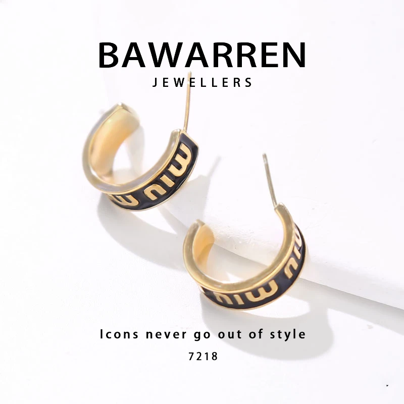 Bawarren 意❤ 7218-M耳钉气质时尚精致简约