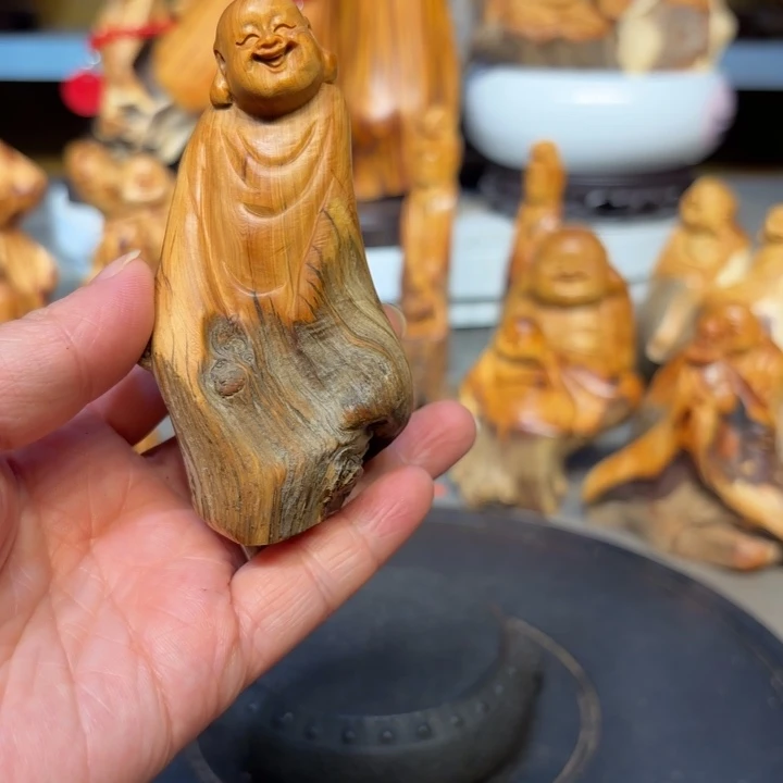 柏木太行崖柏弥勒佛