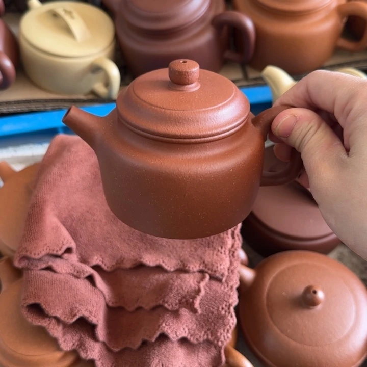 紫砂茶壶红降坡泥220cc