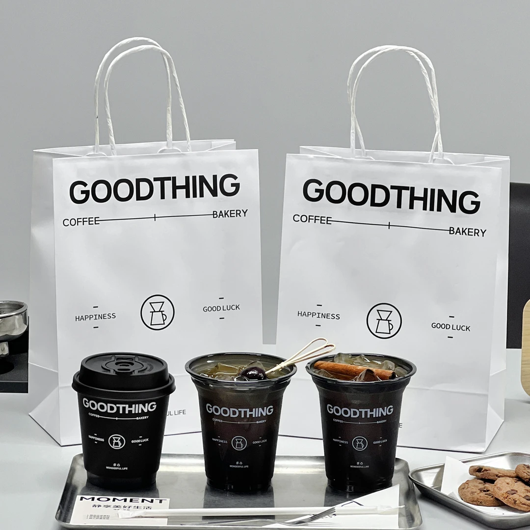 咖啡杯子一次性咖啡杯咖啡杯子奶茶冷热饮外带打包带盖商用定制