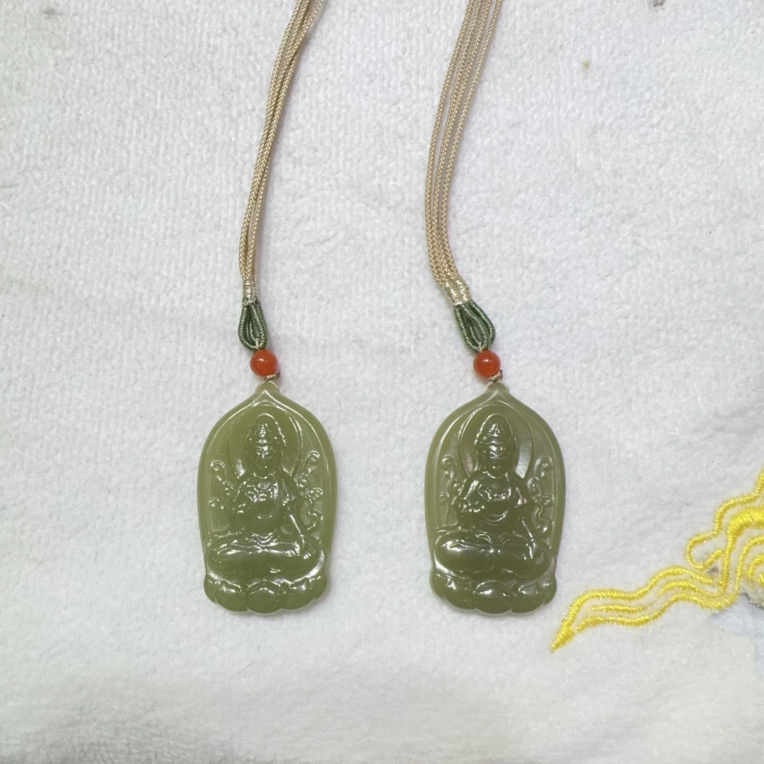 天然和田玉观音吊坠多样性拍一发一w