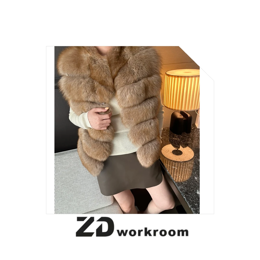 【Z.D/WORKROOM】【琉璃琥珀】进口整张蓝狐毛皮草马甲