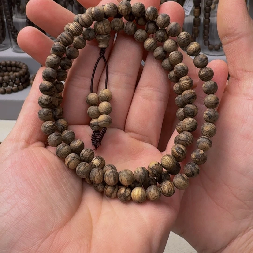 沉香手串宝*沉香达拉干圆珠卡7保14+克手串