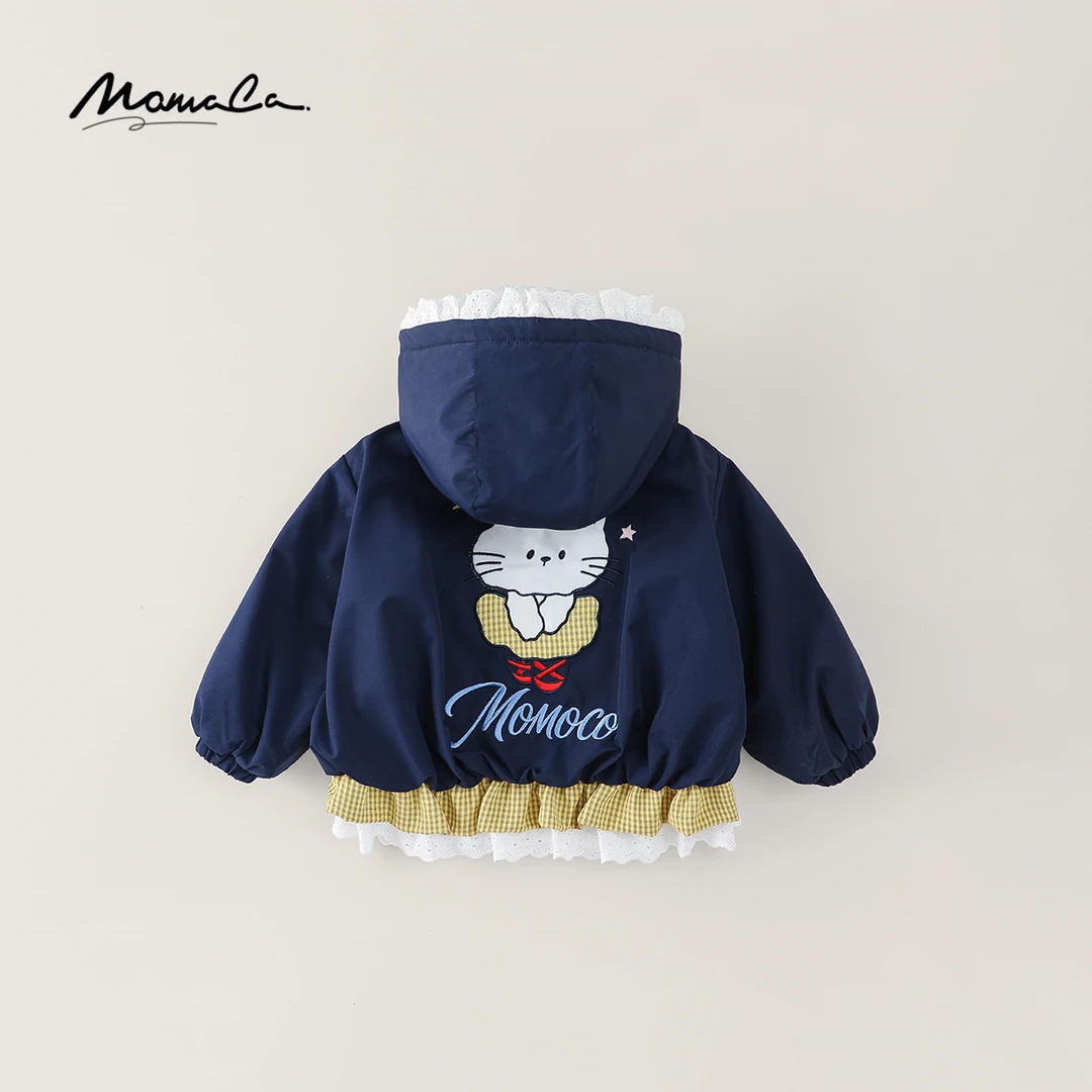 MOMOCO2025冬季新款女童保暖时尚休闲韩版卡通外套77830107007
