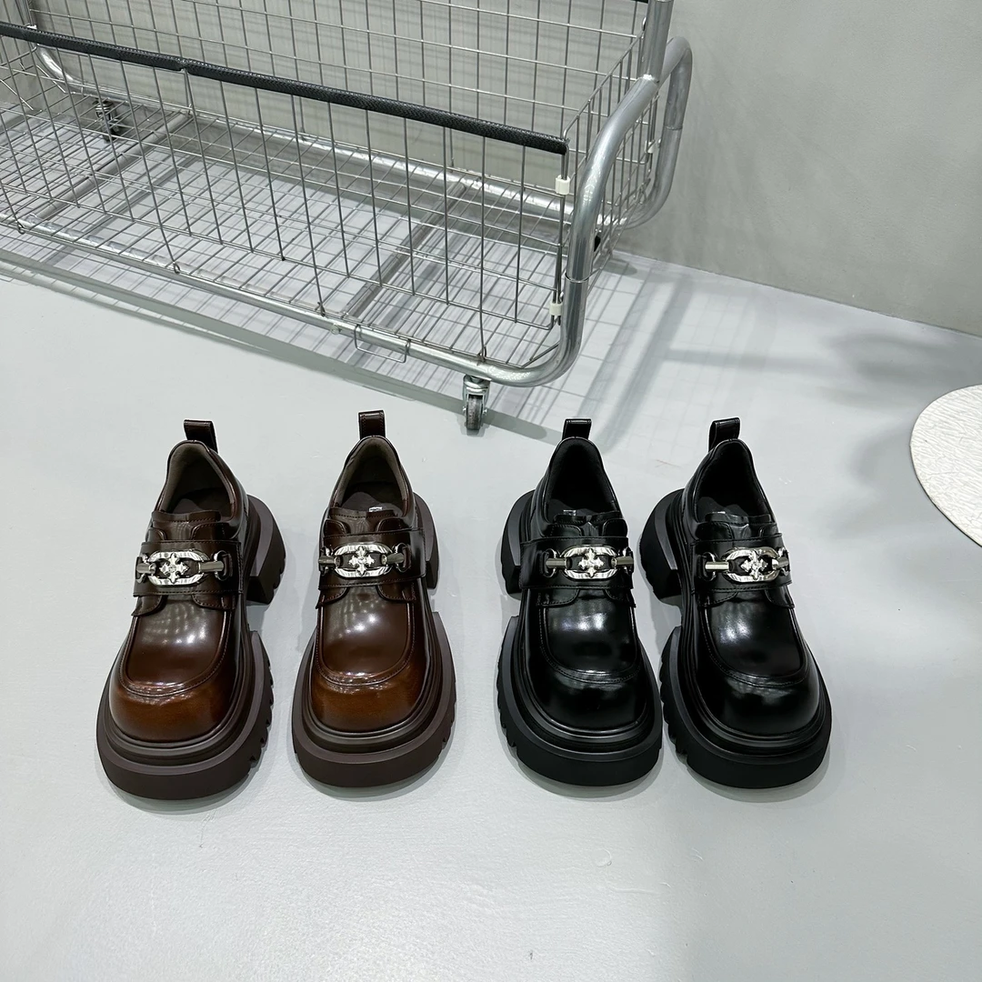 【断码清~捡漏孤品】新款金属搭扣增高显瘦乐福鞋四季单鞋女