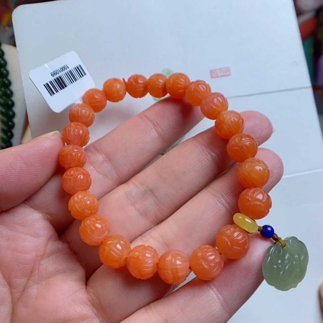 南红玛瑙手链未镶嵌