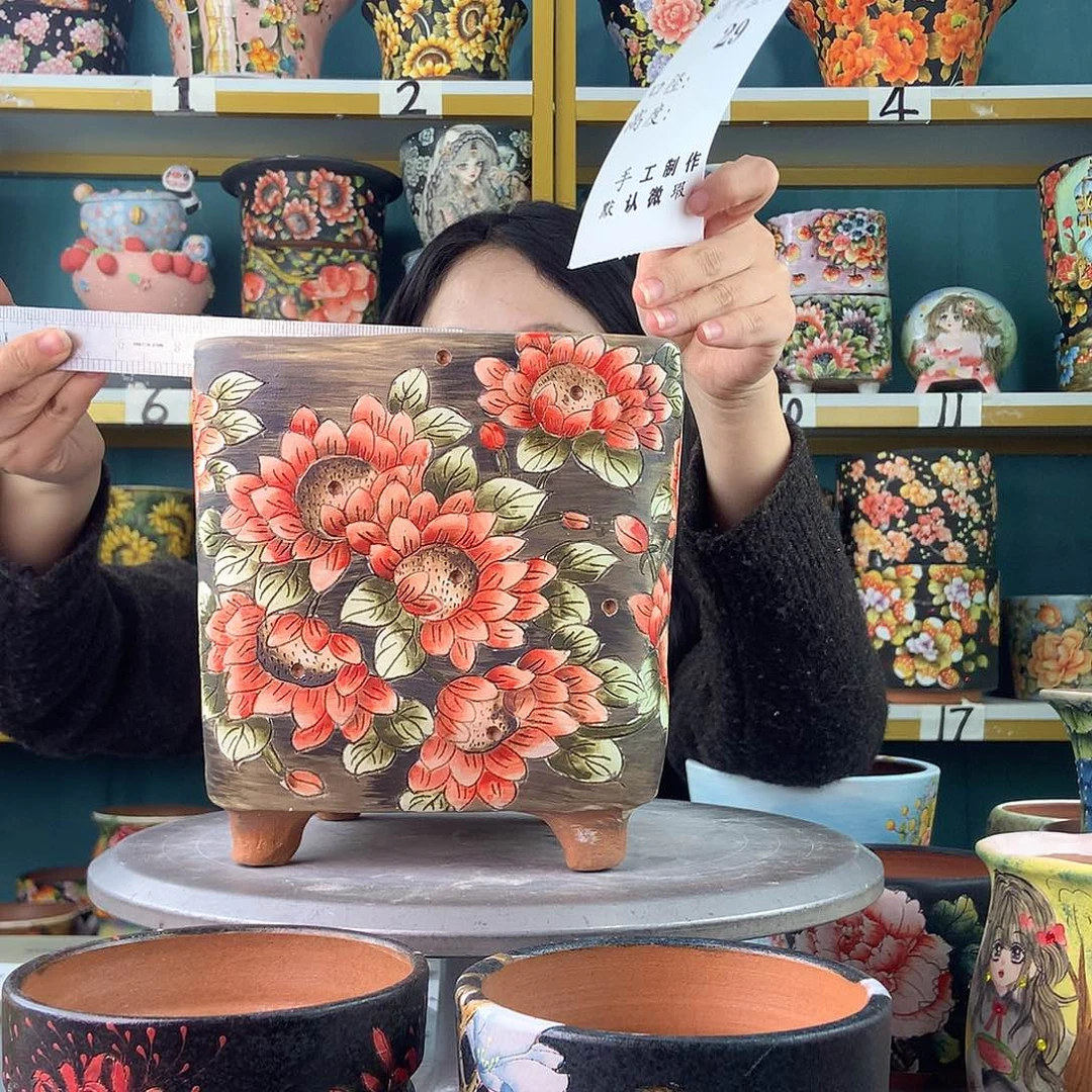 陶景德镇手工花盆29