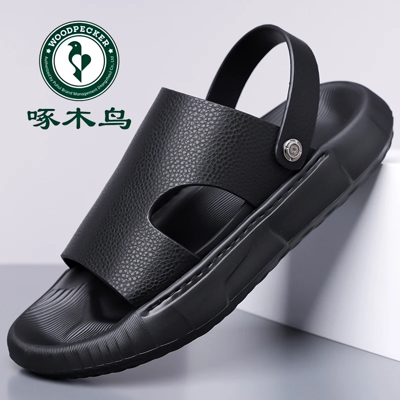 啄木鸟凉鞋男夏季潮流时尚百搭软底沙滩鞋男士外穿防臭防滑凉拖鞋