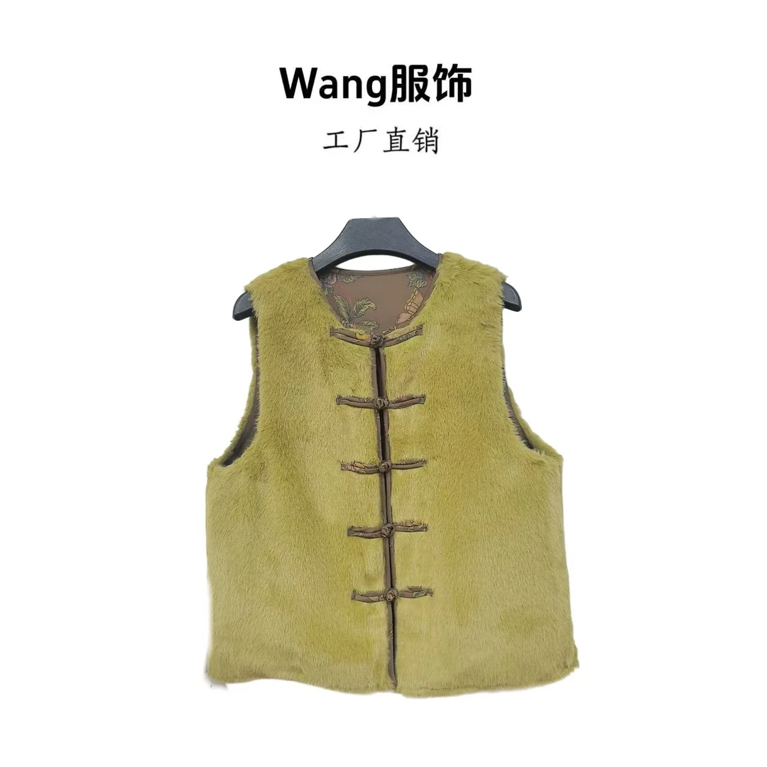 【WANG】轻奢气质设计师款两面穿马夹89261