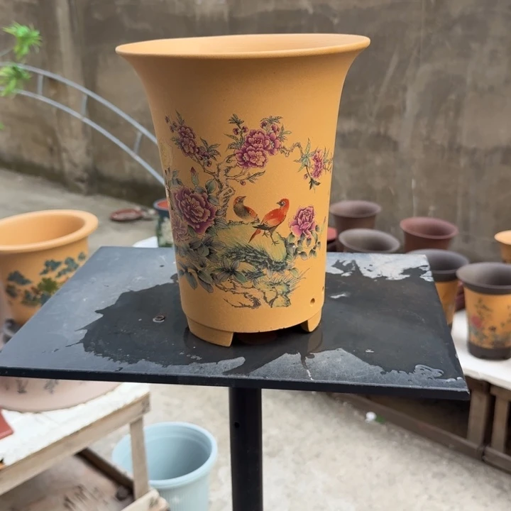 紫砂花盆 高度25口径20