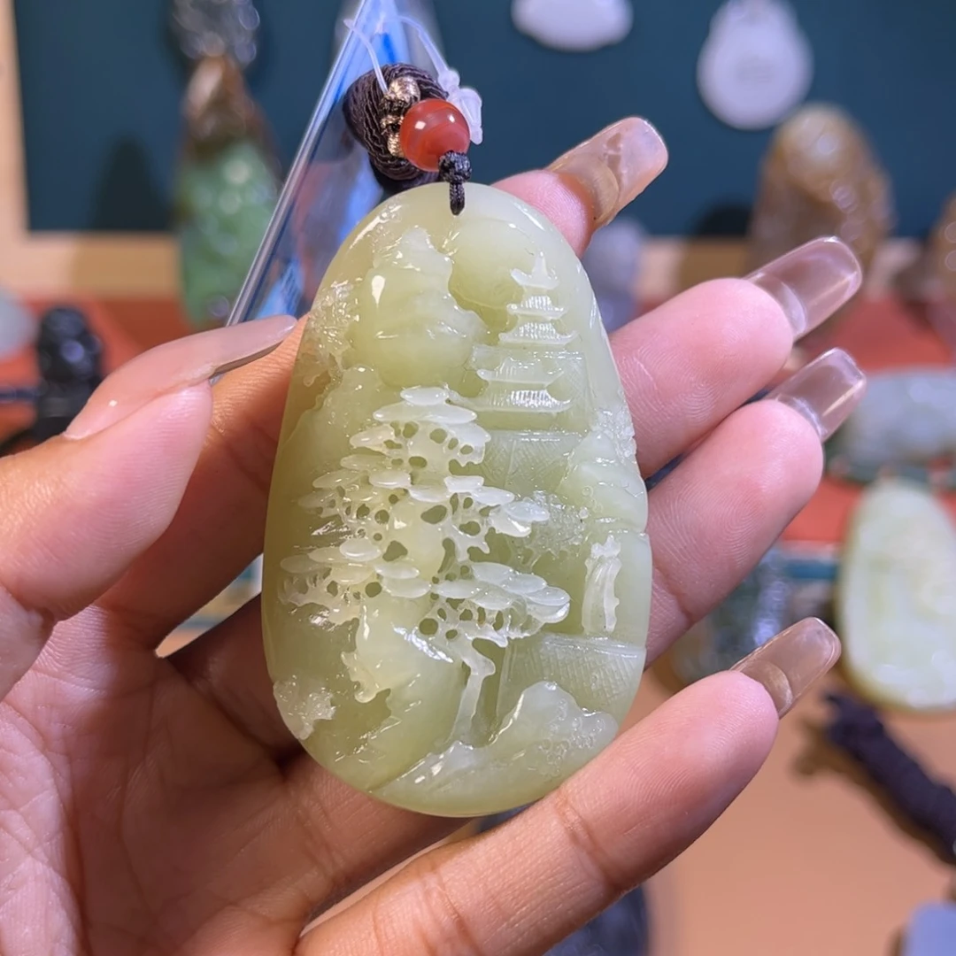 和田玉未镶嵌挂件