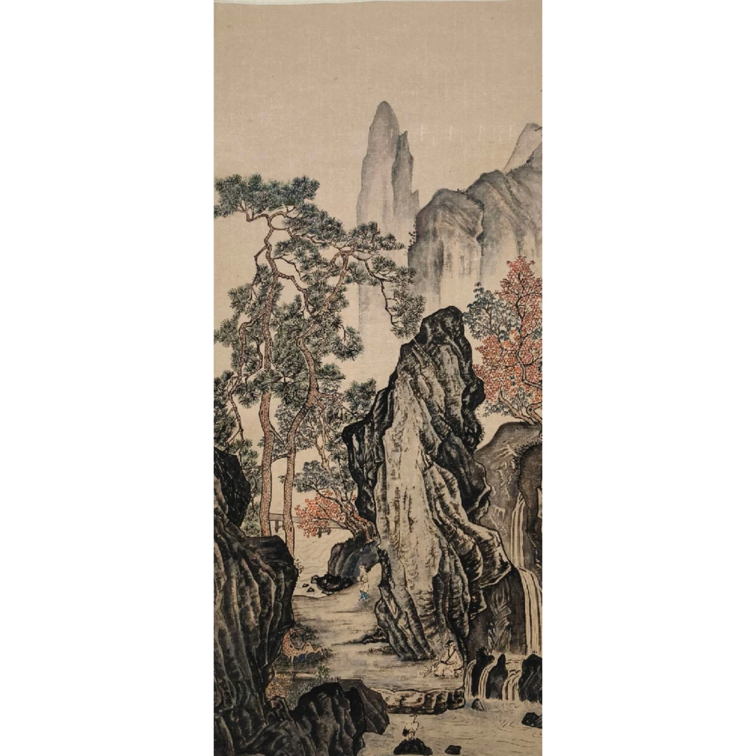 a001 《青山寻友》陈sm 66*33（2平尺）纸本立轴