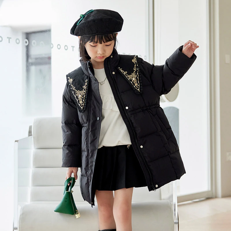 【9号】中长款中厚羽绒女大童