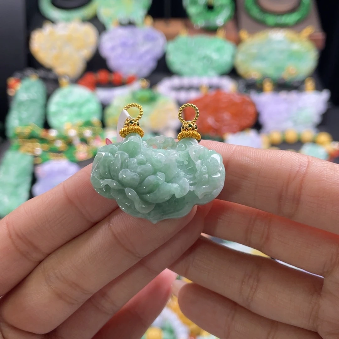 翡翠未镶嵌颈饰代编织