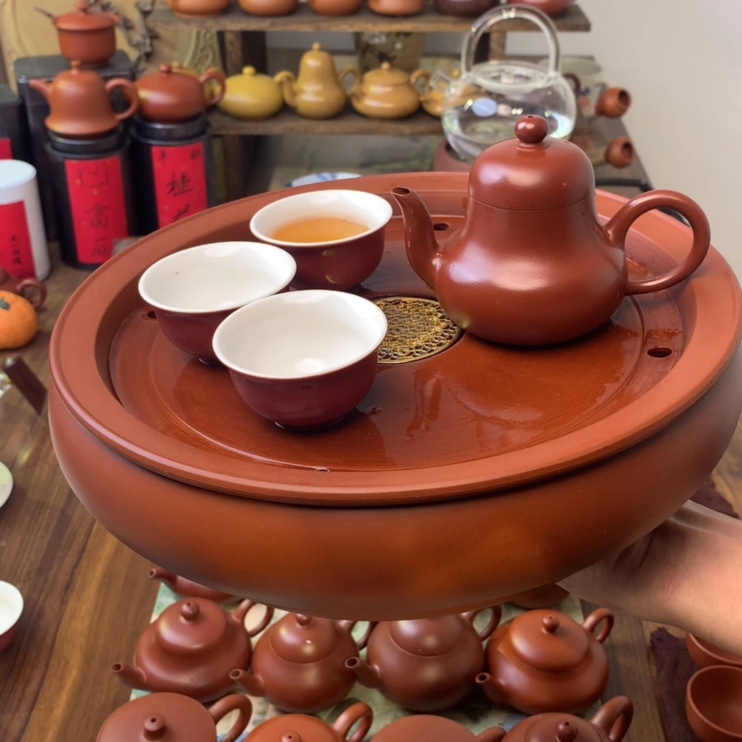 高总同款125ml思婷+10.5英寸茶盘+故宫红大杯3