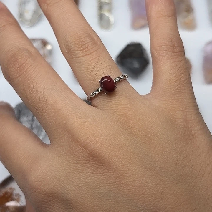 玛瑙/玉髓银S925镶嵌戒指盐源玛瑙戒指