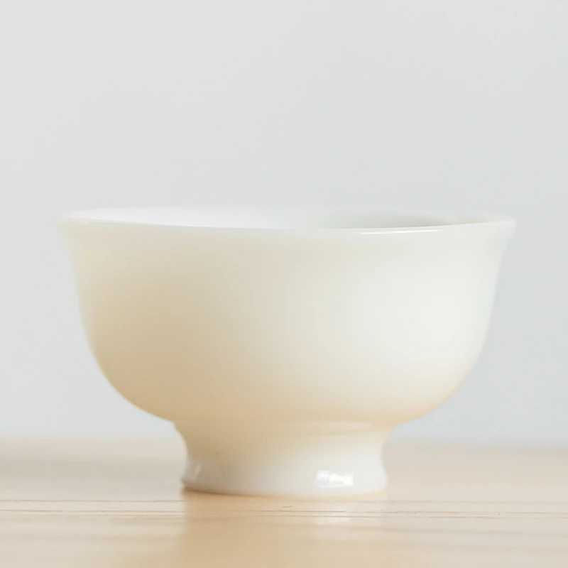 质保堂德化白瓷品茗杯手工大号茶杯简约陶瓷单杯家用办公室主人杯