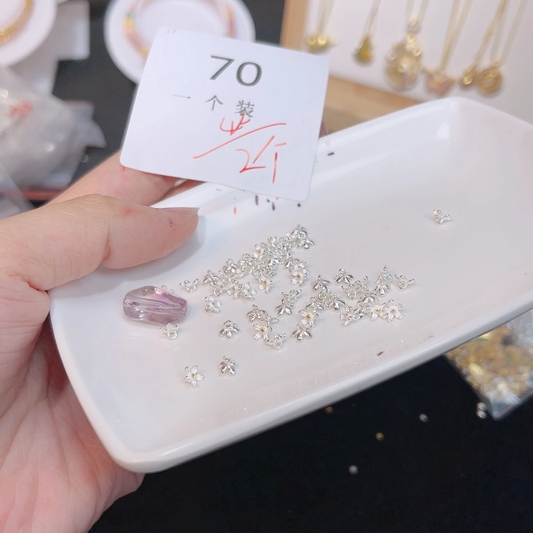 紫晶珠宝半成品银S925镶嵌70