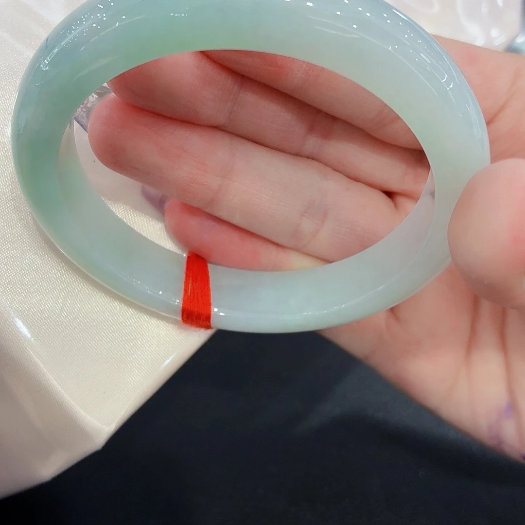 翡翠未镶嵌手镯天然缅甸翡翠手镯58.59