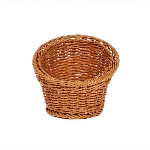 菜篮菜篮火锅纯手工藤编圆柱形点心菜筐爆米花篮小桶状水果篮