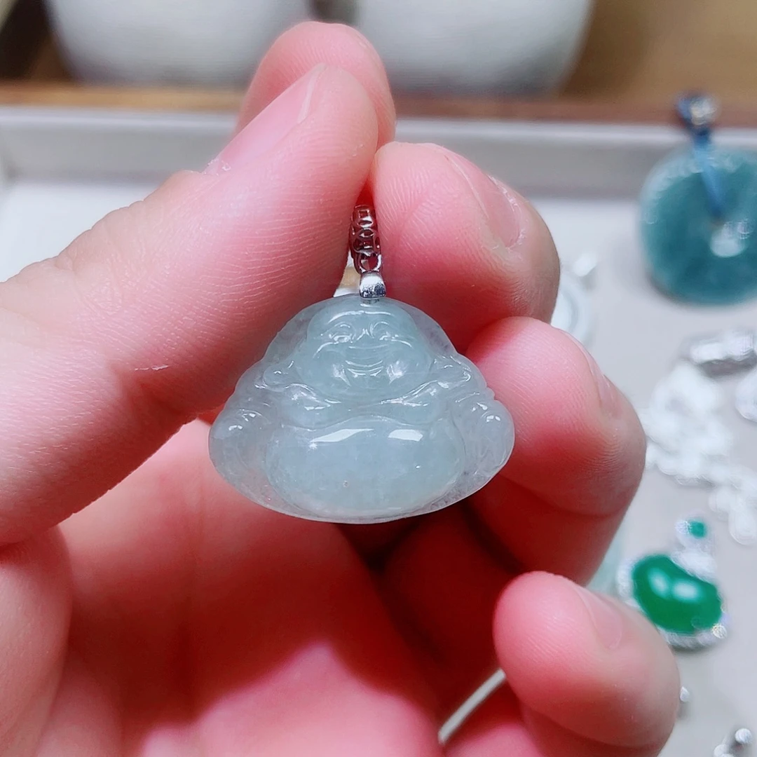 吊坠925银锆石佛公