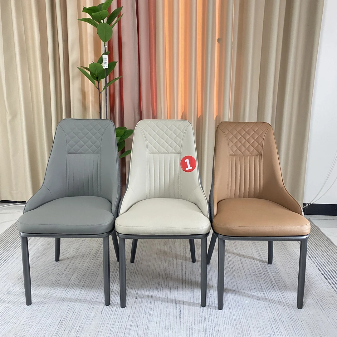 意式极简轻奢餐椅松弛感北欧设计师餐桌椅现代简约餐厅靠背椅子